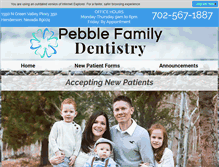 Tablet Screenshot of pebblefamilydentistry.com